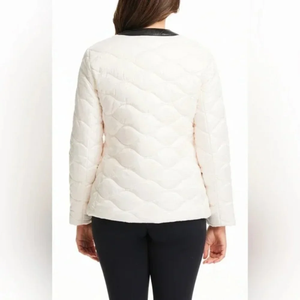 Kate Spade New York Framed Quilted with Pearl Snaps Jacket